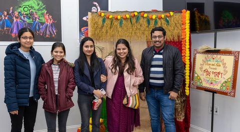 A group of guests posed together at Poush Parbon 2026
